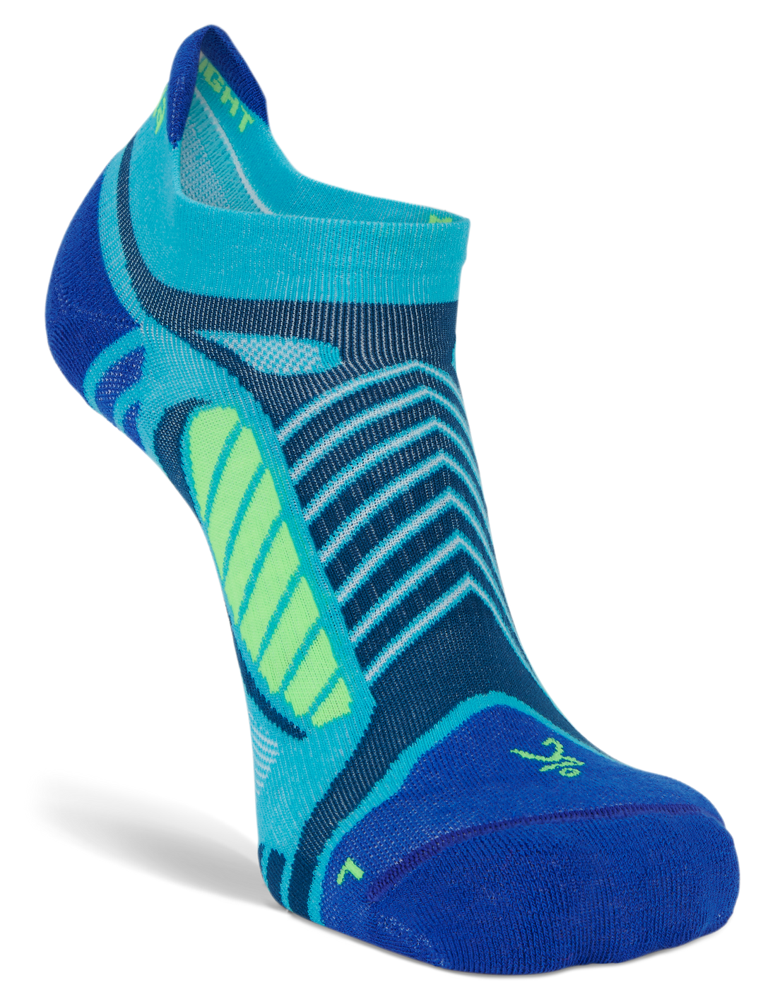 Ultralight No Show Running Socks, Blue Radiance