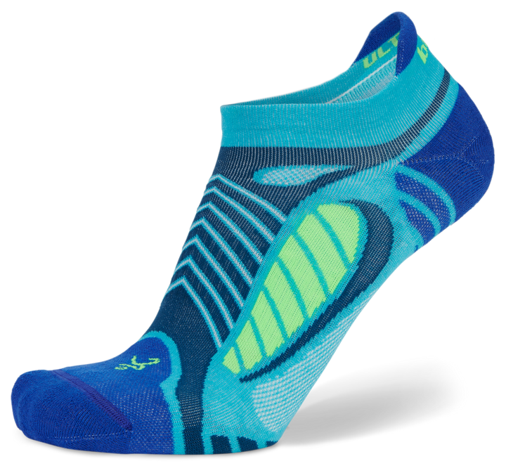 Ultralight No Show Running Socks, Blue Radiance