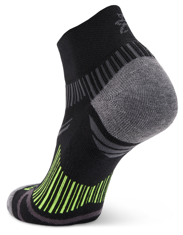 Enduro Quarter Running Socks, Black