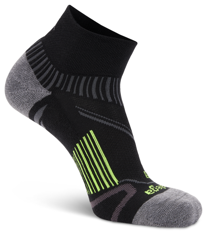 Enduro Quarter Running Socks, Black