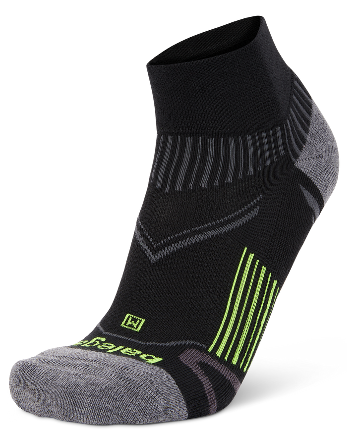Enduro Quarter Running Socks, Black