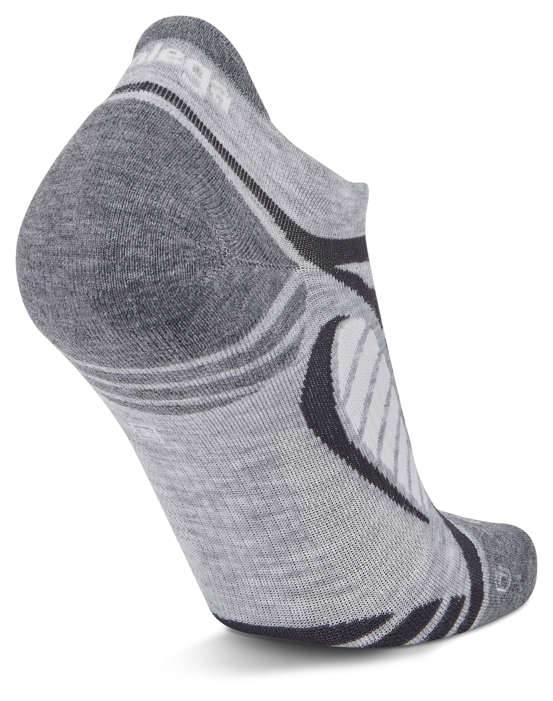 Ultralight No Show Running Socks, Grey/White
