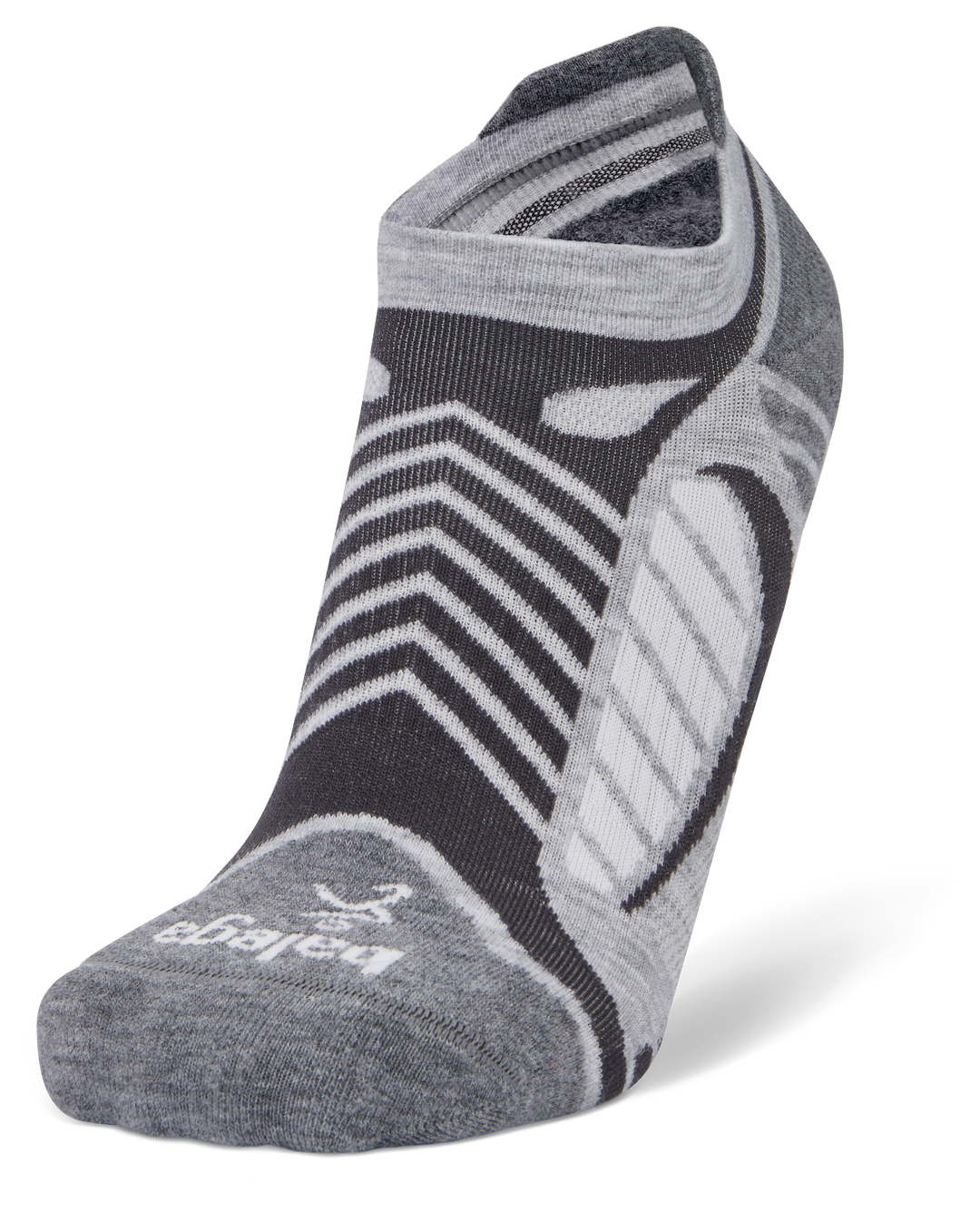 Ultralight No Show Running Socks, Grey/White