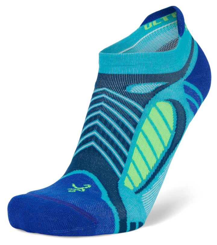 Ultralight No Show Running Socks, Blue Radiance