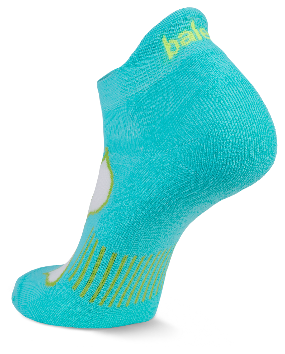 Women's Enduro No-Show Running Socks, Turquoise/Lime punch