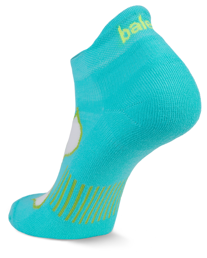 Women's Enduro No-Show Running Socks, Turquoise/Lime punch