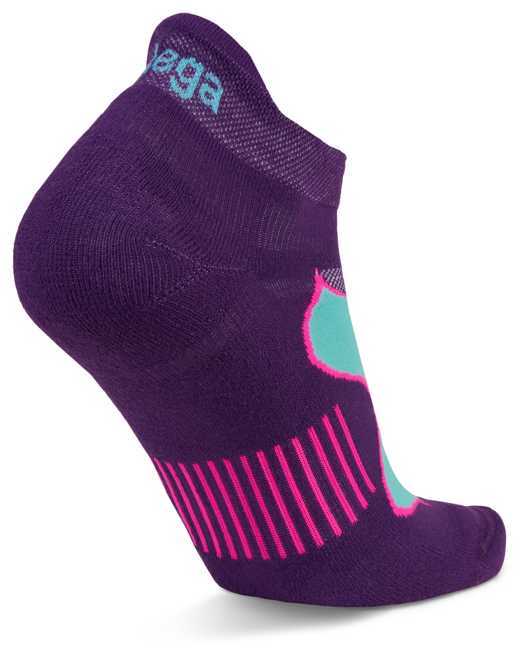 Women's Enduro No-Show Running Socks, Purple/Watermelon