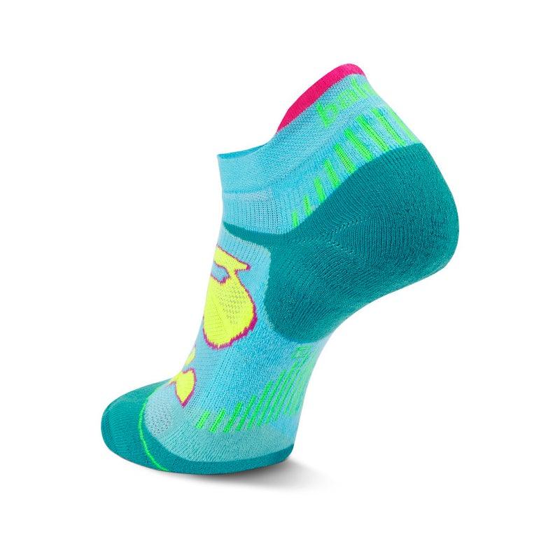Enduro No-Show Running Socks, Light Aqua/Lake Blue