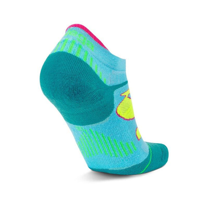 Enduro No-Show Running Socks, Light Aqua/Lake Blue