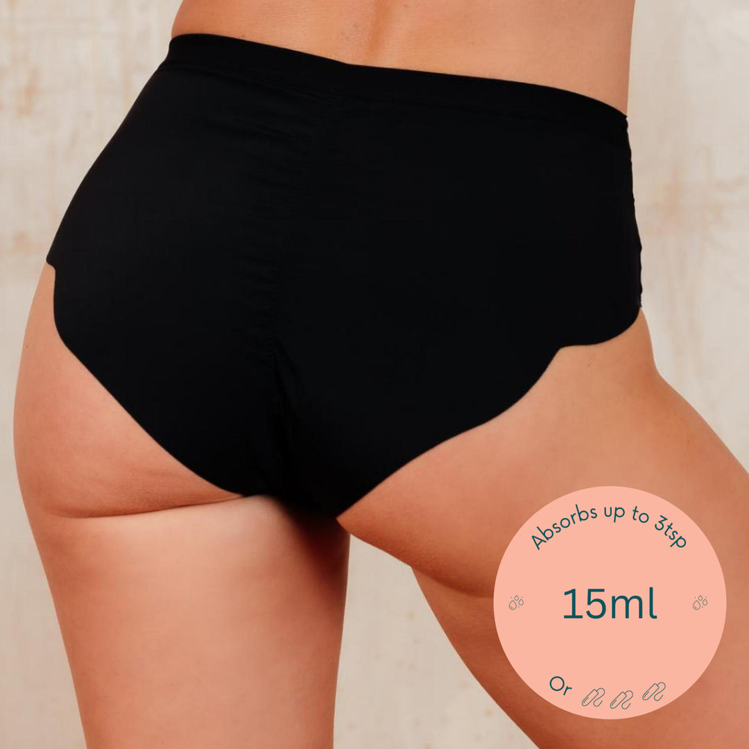 Susie sporty Hip Hugger Black knickers - Black