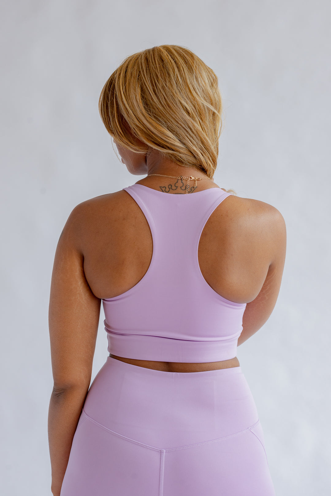 Paloma Sports Crop Top Bra, Lilac, Back