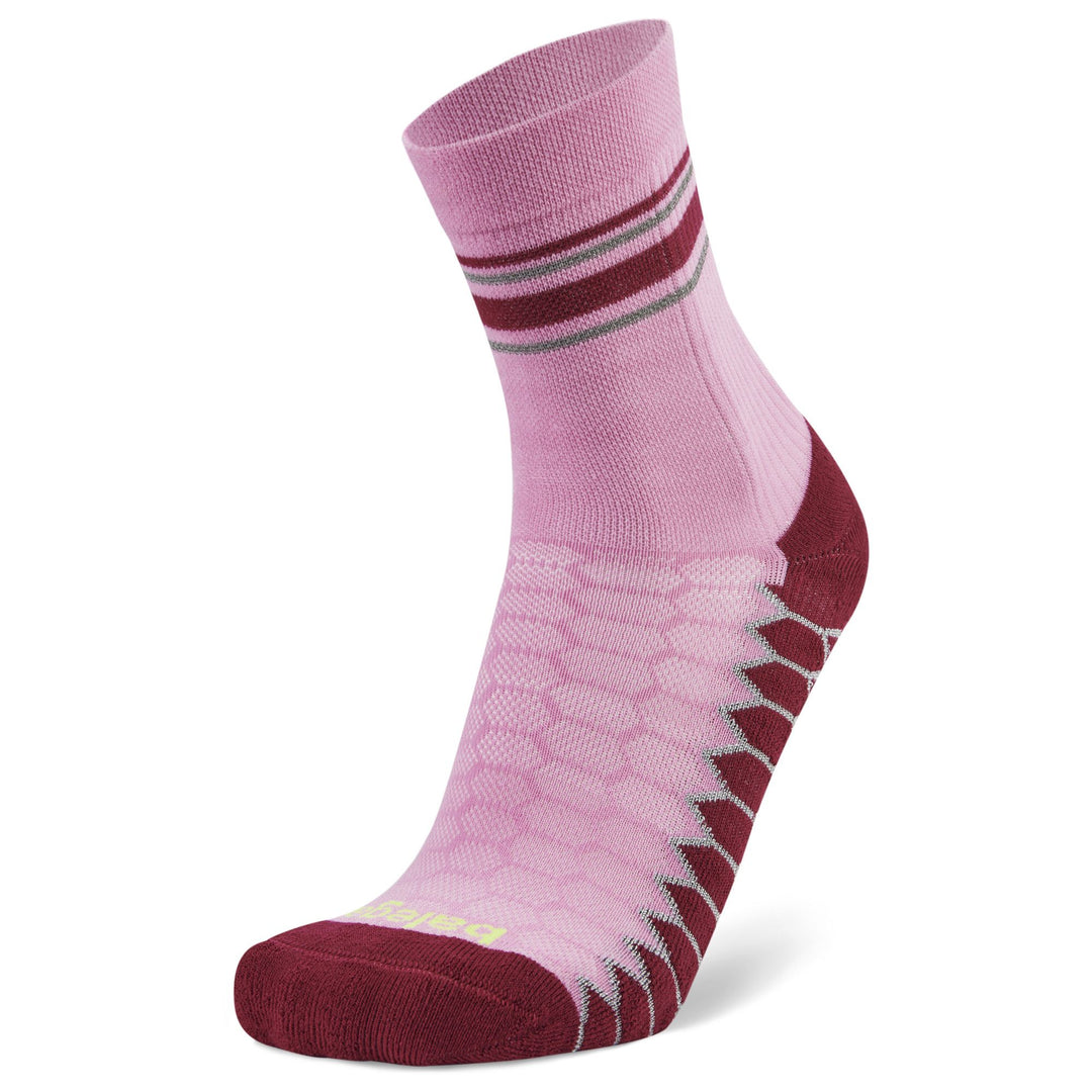 Silver Mini Crew Running Socks, Candyfloss