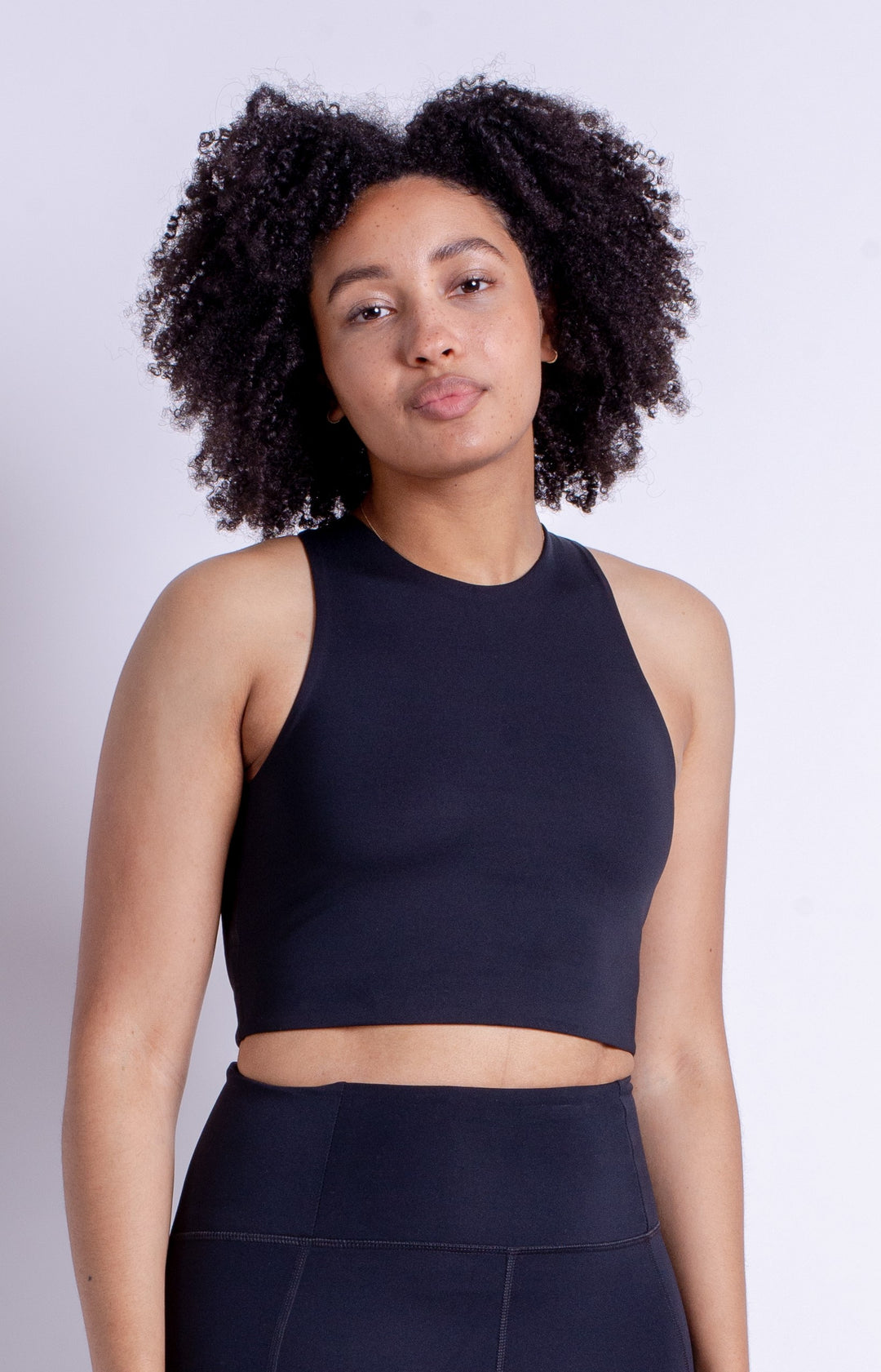 Girlfriend Collective Dylan Bra in Black – front view
