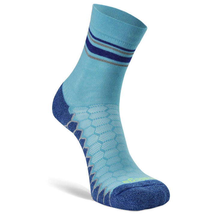 Silver Mini Crew Running Socks, Cobalt